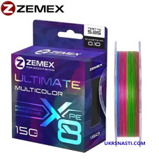 Шнур Zemex Ultimate X8 размотка 150м разноцветный